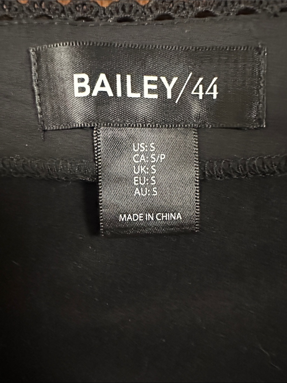 Bailey 44 Black Square Neck Puff Sleeve Top with Scalloped Trim - Picture 2 of 10